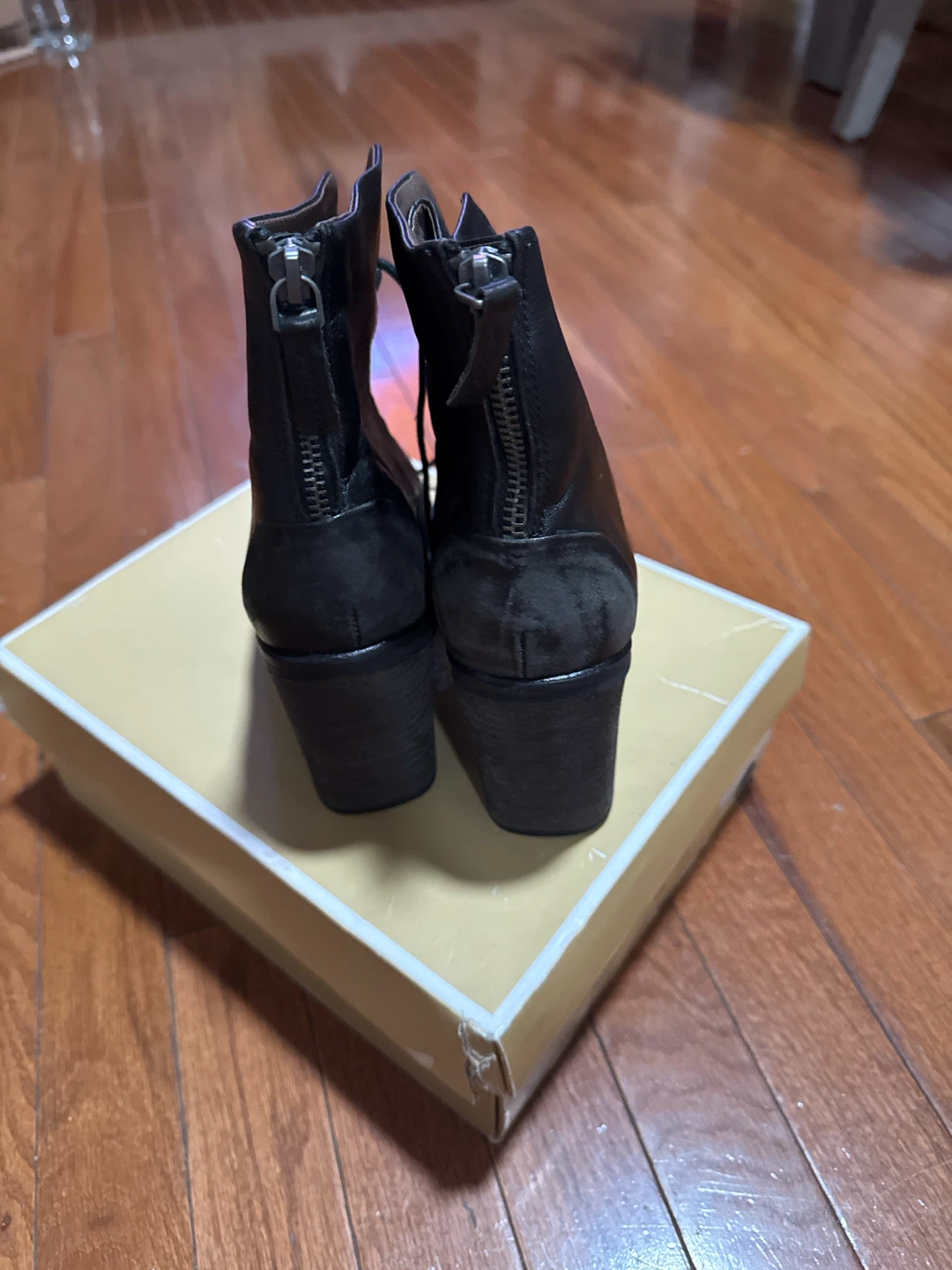 Nació 61 size 7 gunmetal leather distressed women’s boot - photo 4