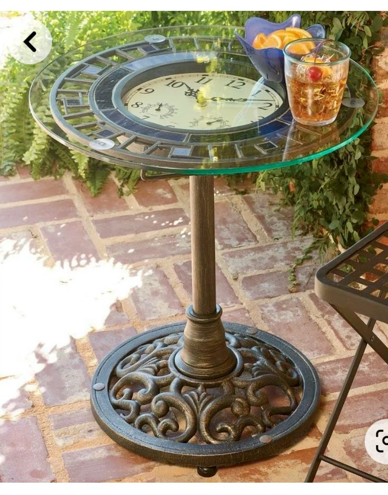 Decorative Clock Accent Table