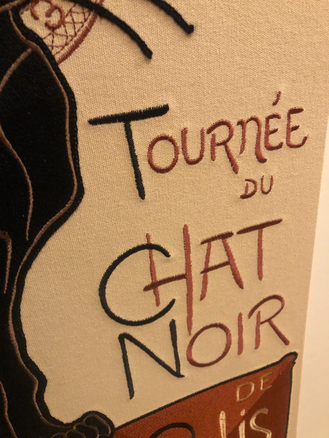 Tournée du Chat Noir Embroidered Wall Art - photo 5