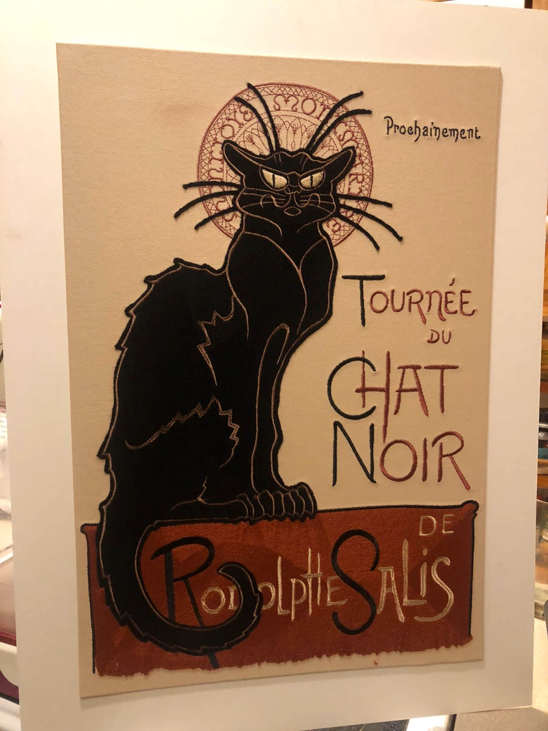 Tournée du Chat Noir Embroidered Wall Art - photo 4