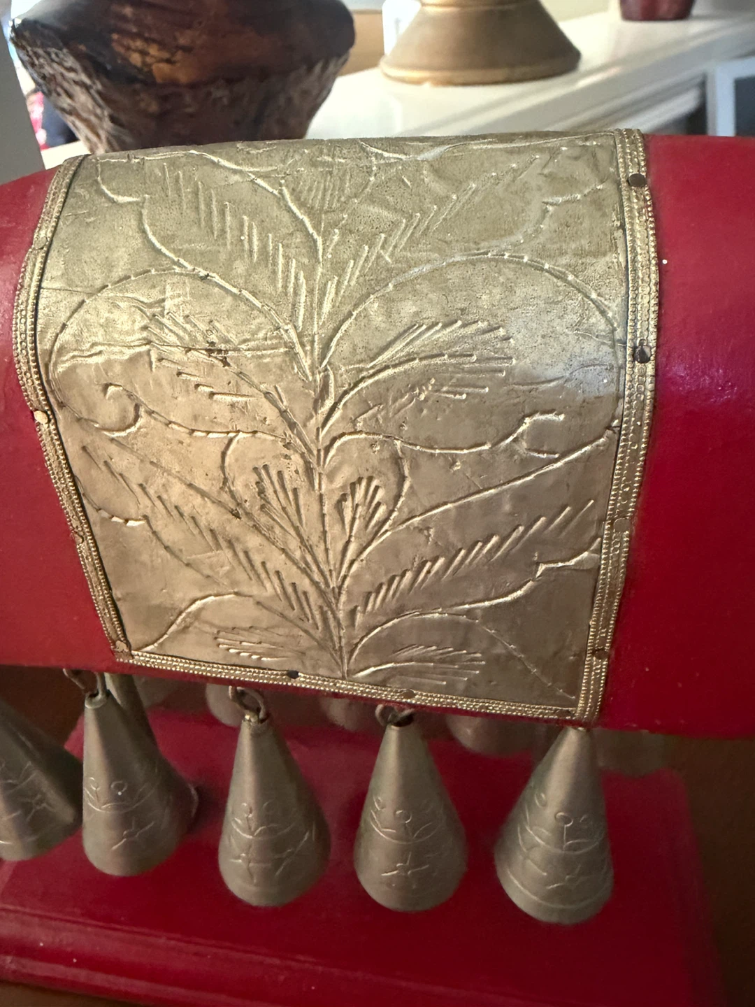 Decorative Red and Silver Elephant Ornament - photo 3