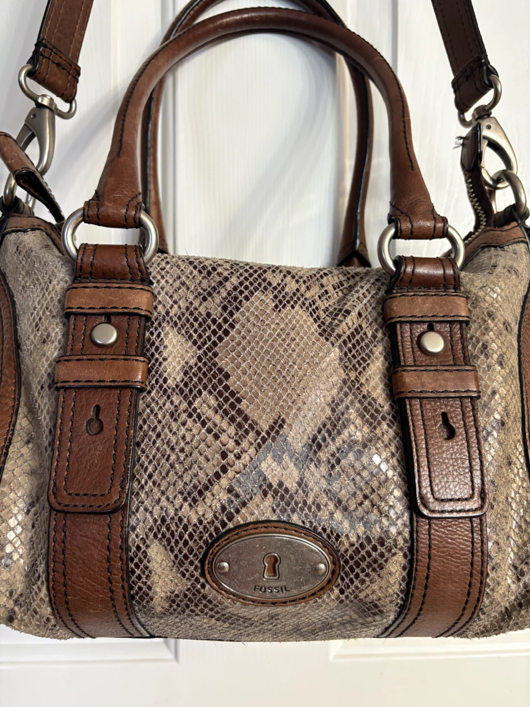 Fossil Maddox Python Satchel - photo 2