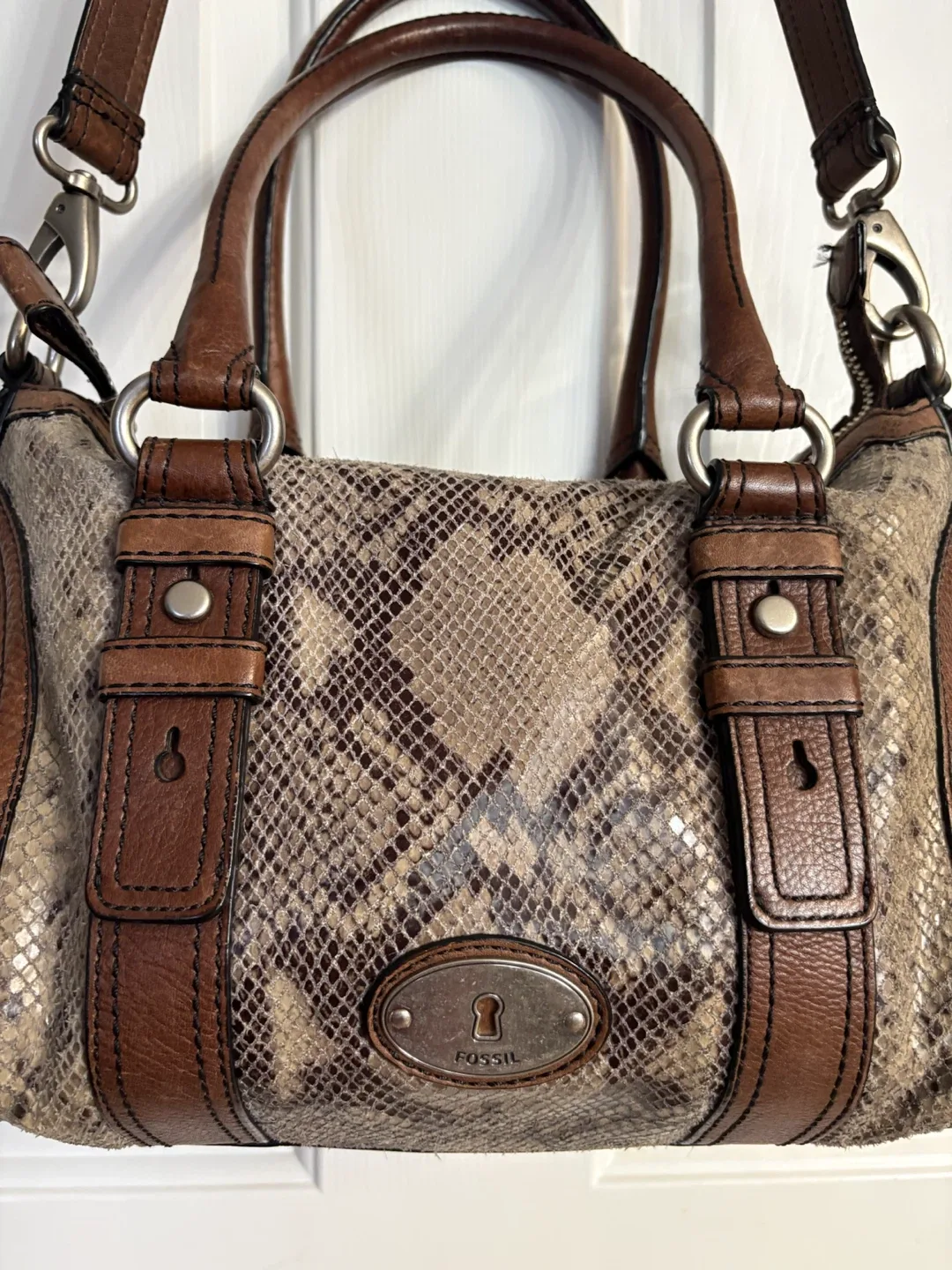 Fossil Maddox Python Satchel - photo 2