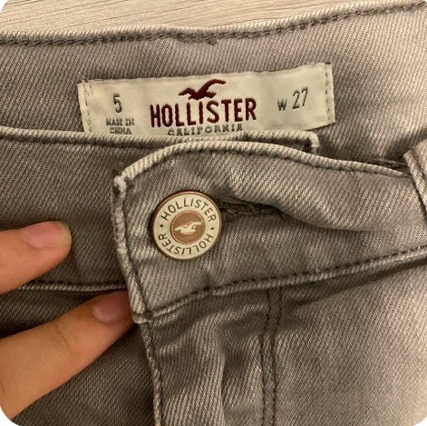 Hollister grey denim shorts size 5