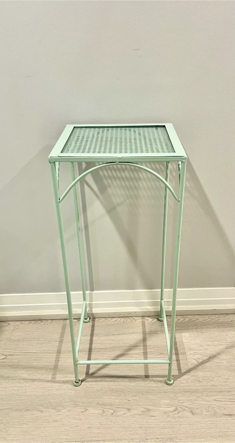 Mint Green Metal Three-Tier Rack and Side Table - photo 2