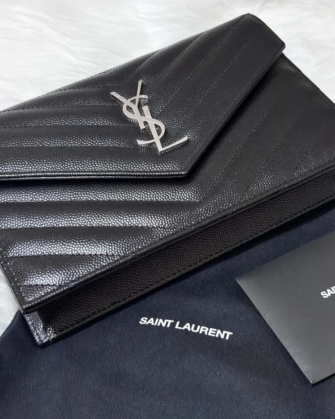 ORIGINAL YSL WALLET ON CHAIN BLACK - photo 3