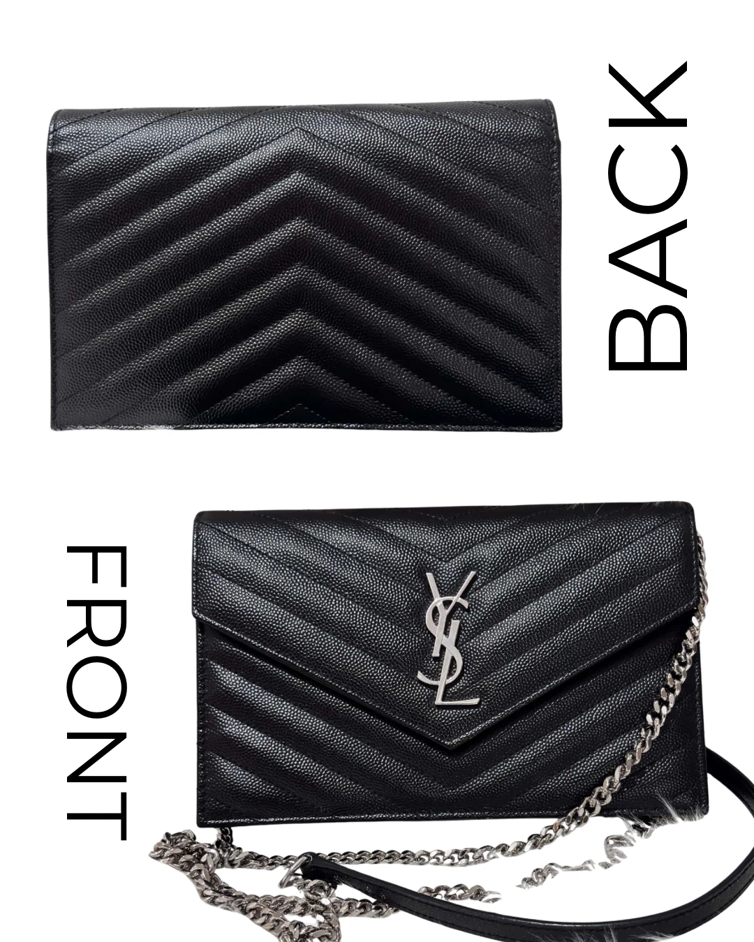 ORIGINAL YSL WALLET ON CHAIN BLACK - photo 5
