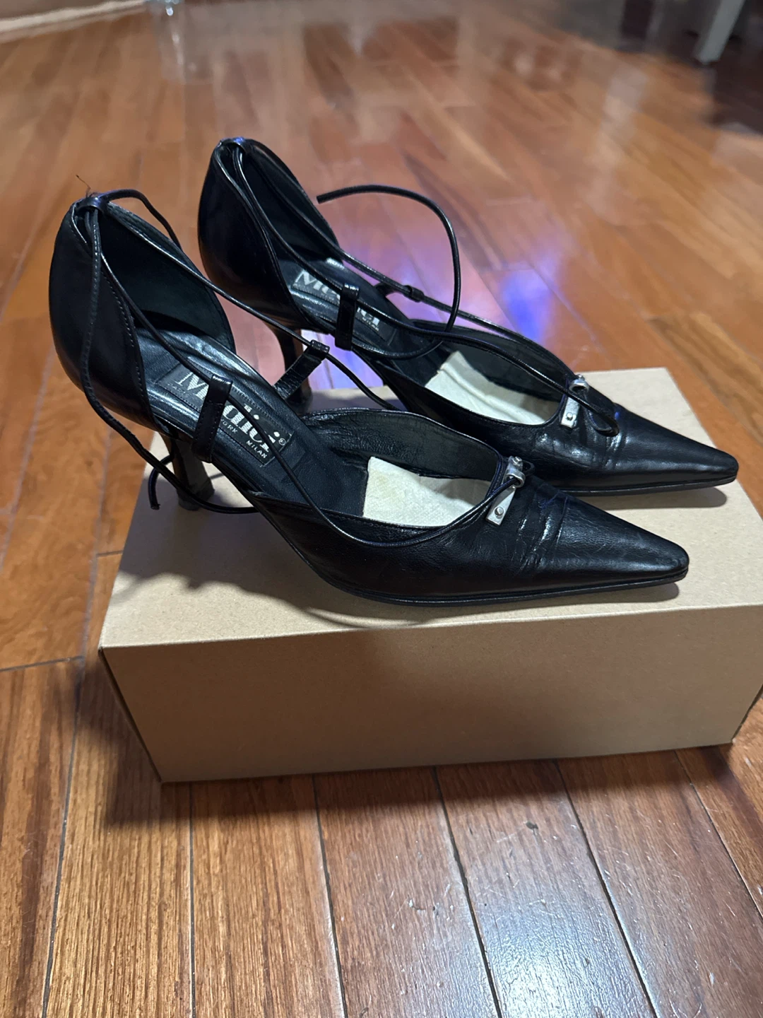 Medici Black Lace-up Heels - photo 2