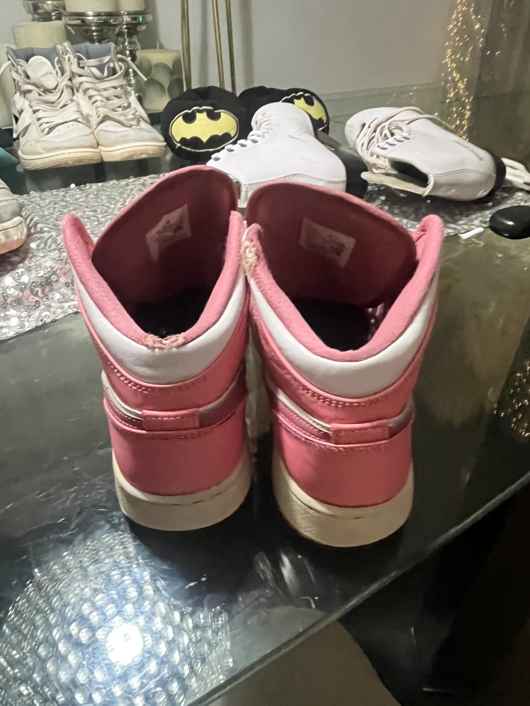 Jordan 1 Mid Pink White Youth Size 7Y - photo 3