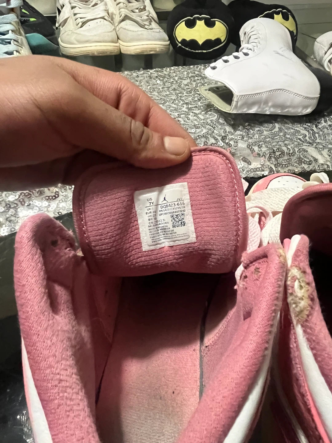 Jordan 1 Mid Pink White Youth Size 7Y - photo 4