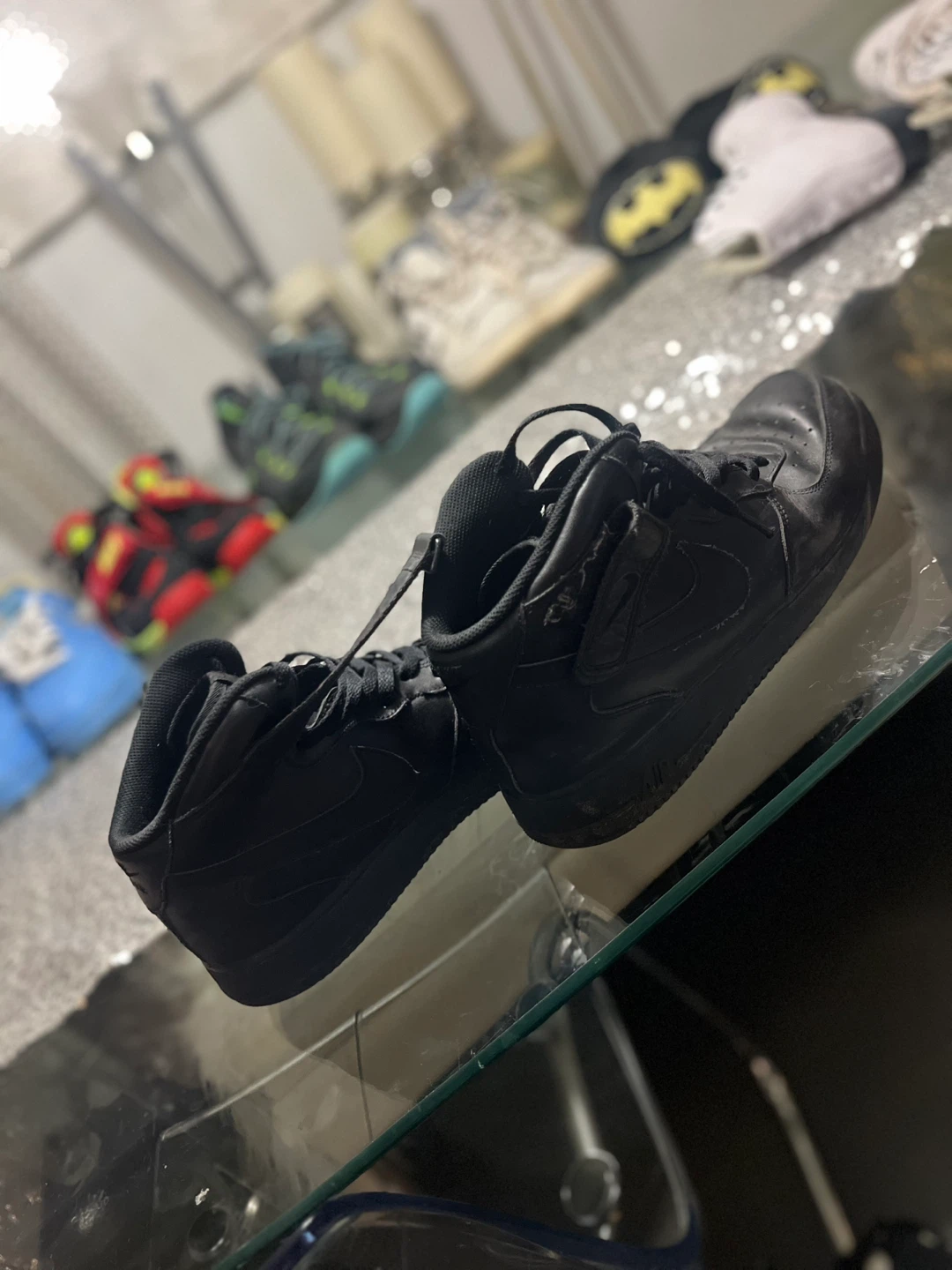 Nike Air Force 1 Mid Black Sneakers Size 13 - photo 4