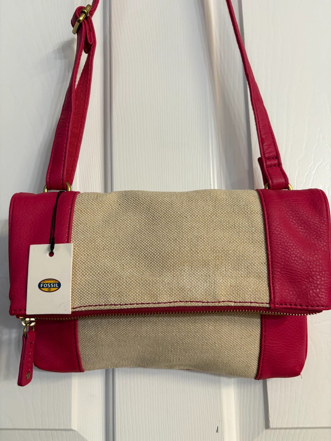 Fossil Kira Canvas & Vegan Leather Foldover Crossbody Bag - photo 2