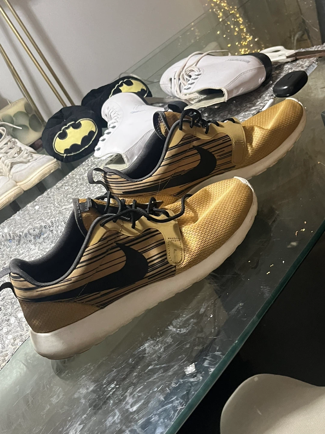 Nike Gold and Black Sneakers Size 11.5