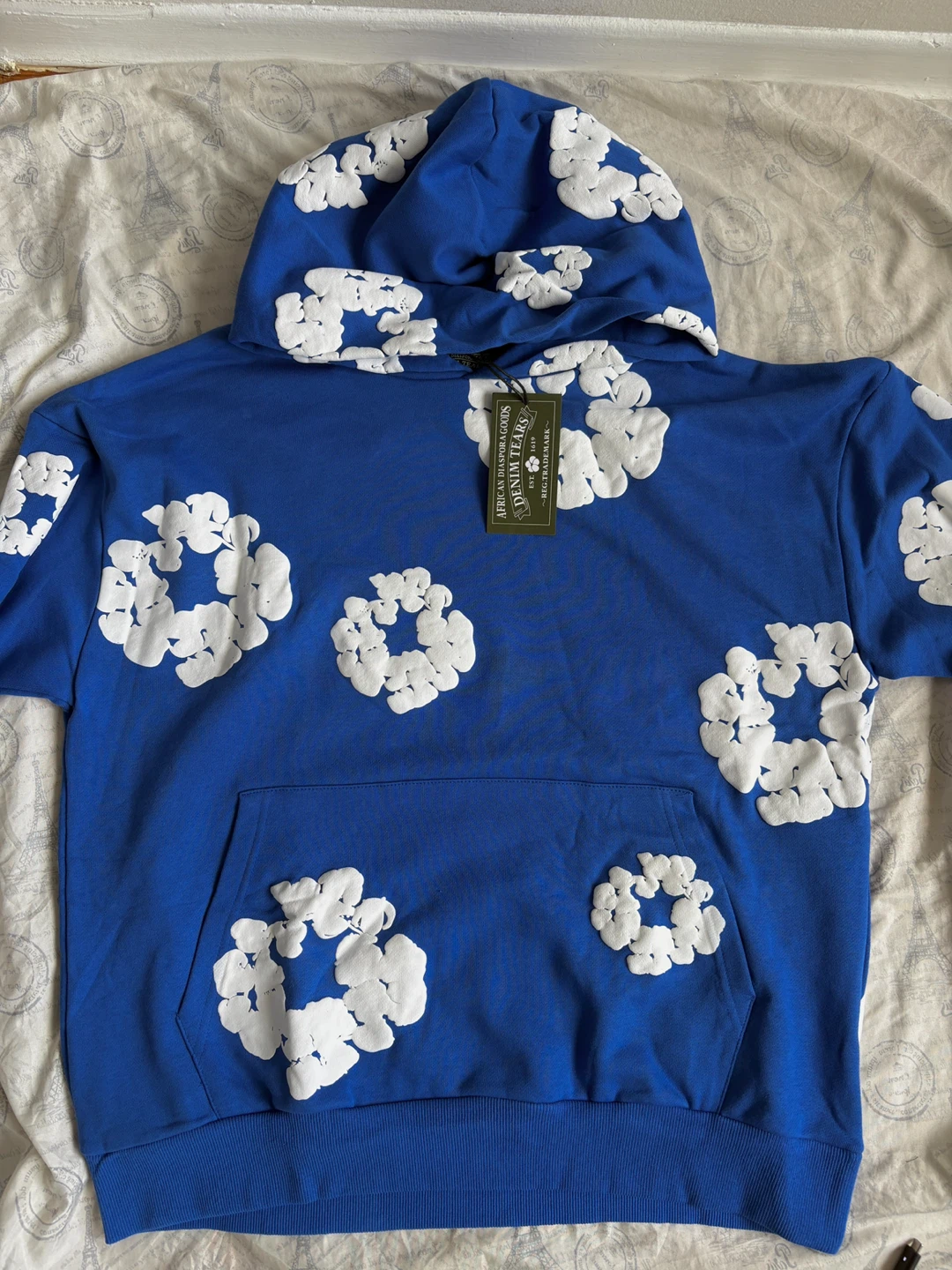 Denim Tears Cotton Wreath Hoodie Blue