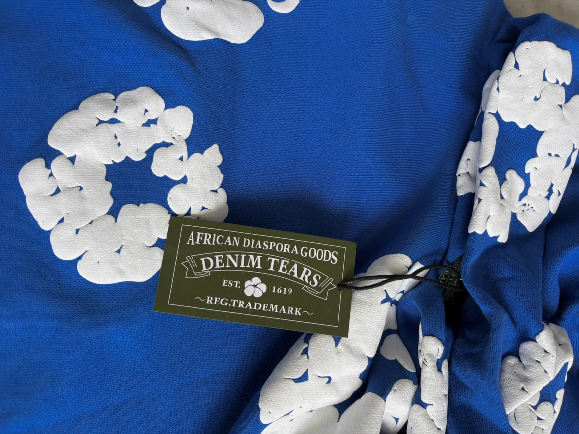 Denim Tears Cotton Wreath Hoodie Blue - photo 3