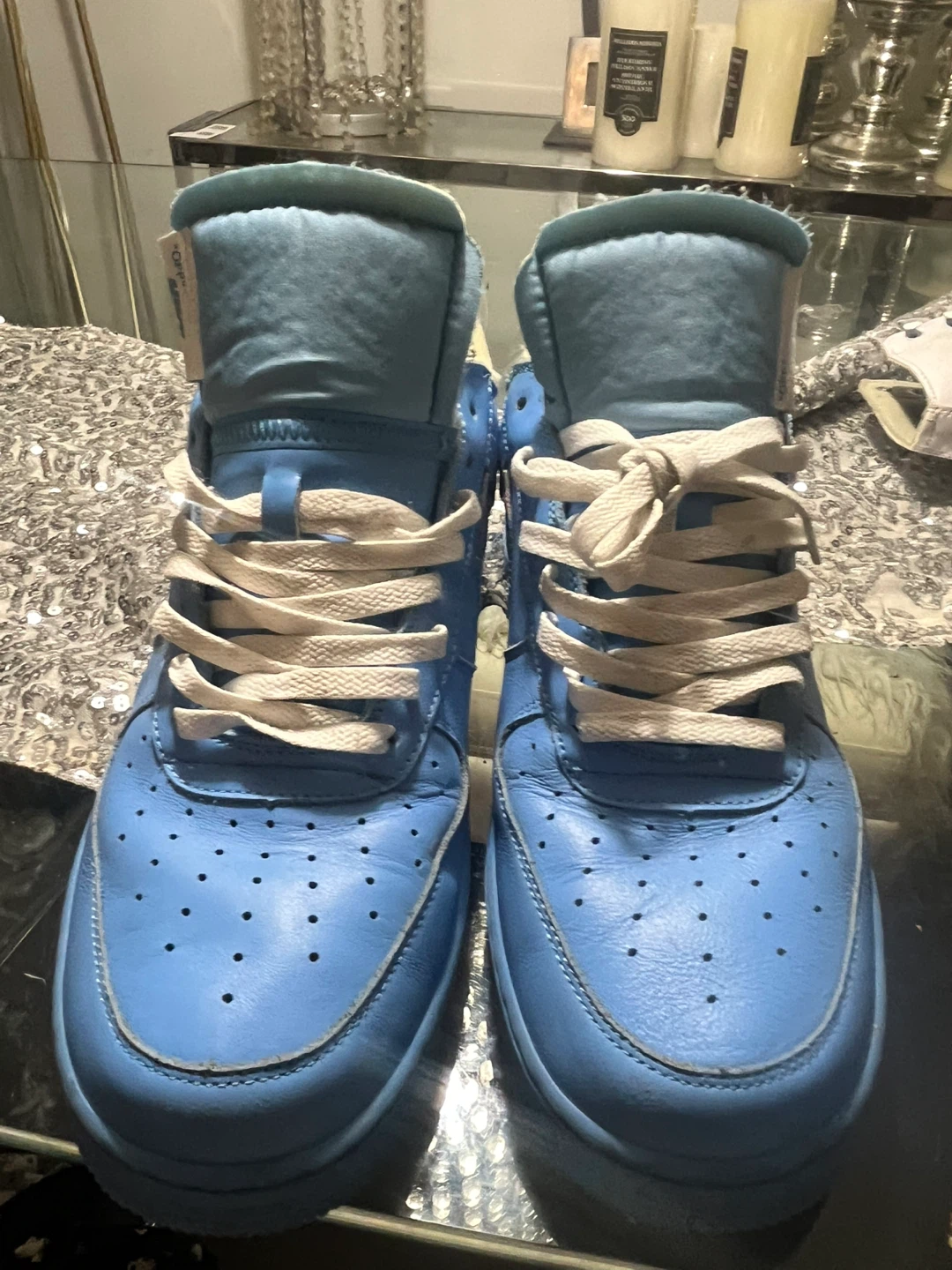 Nike Air Force 1 Off-White University Blue size 13 - photo 2