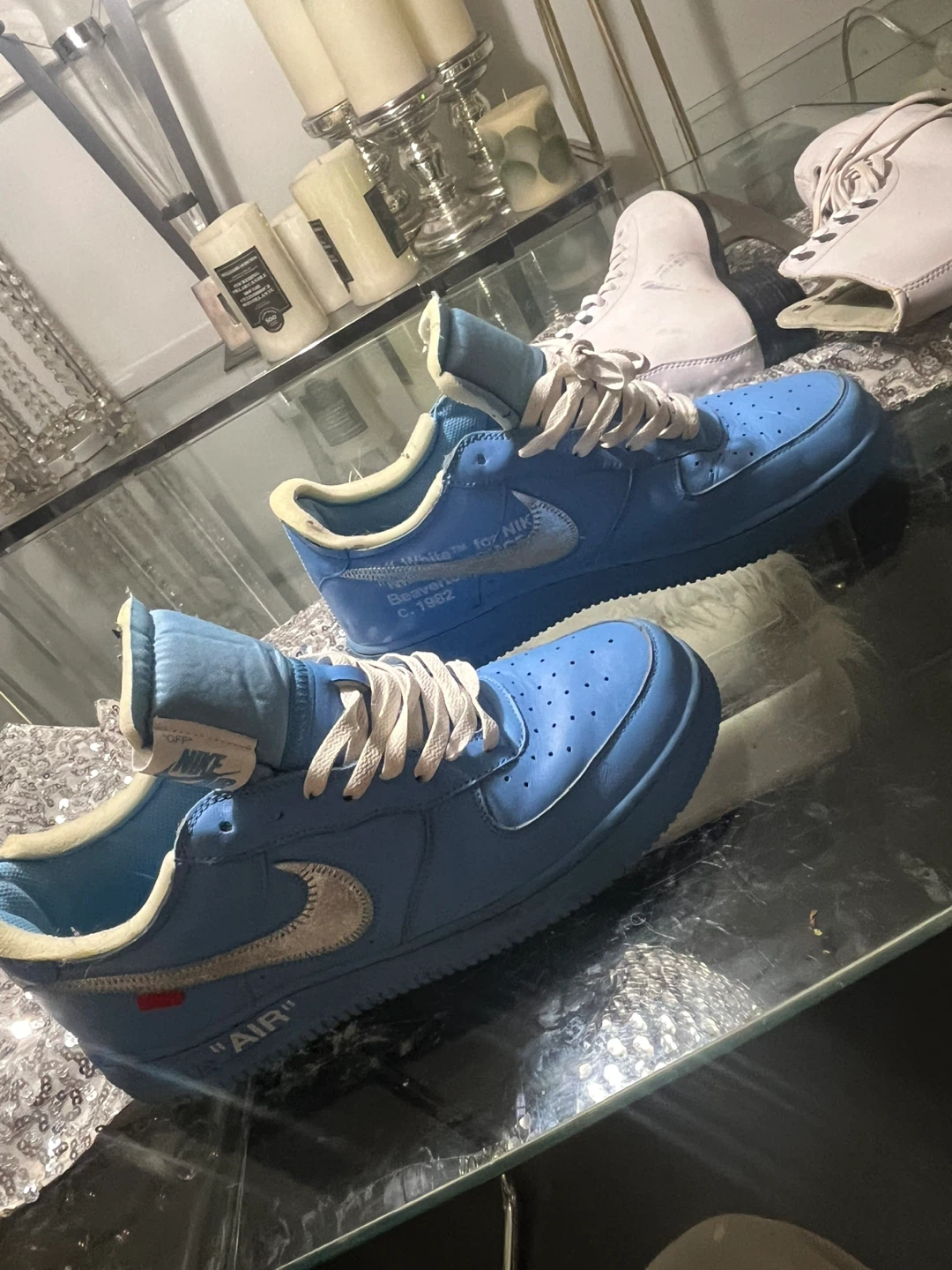 Nike Air Force 1 Off-White University Blue size 13 - photo 3