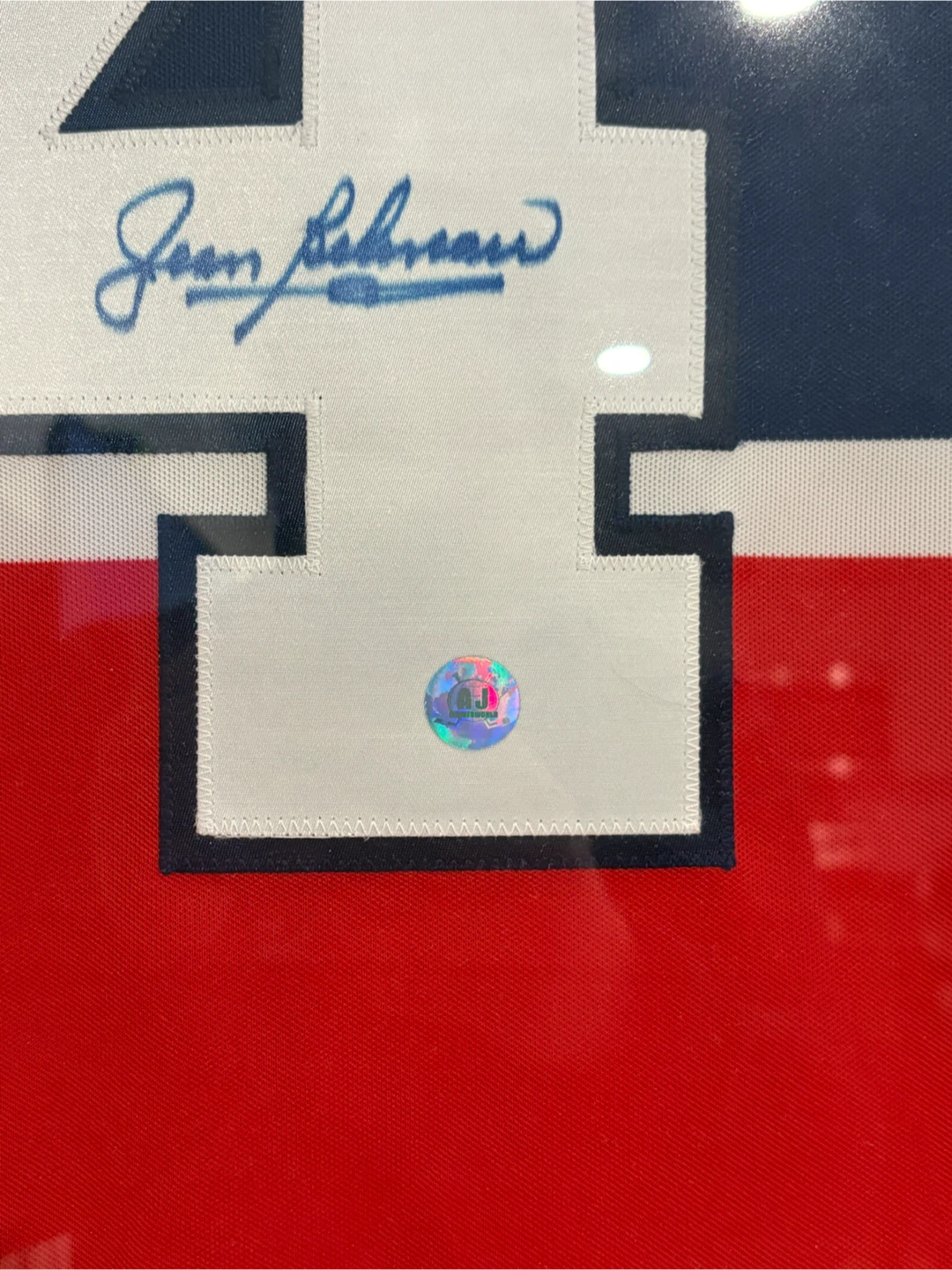 Framed Jean Beliveau Autographed Canadiens Jersey - photo 2