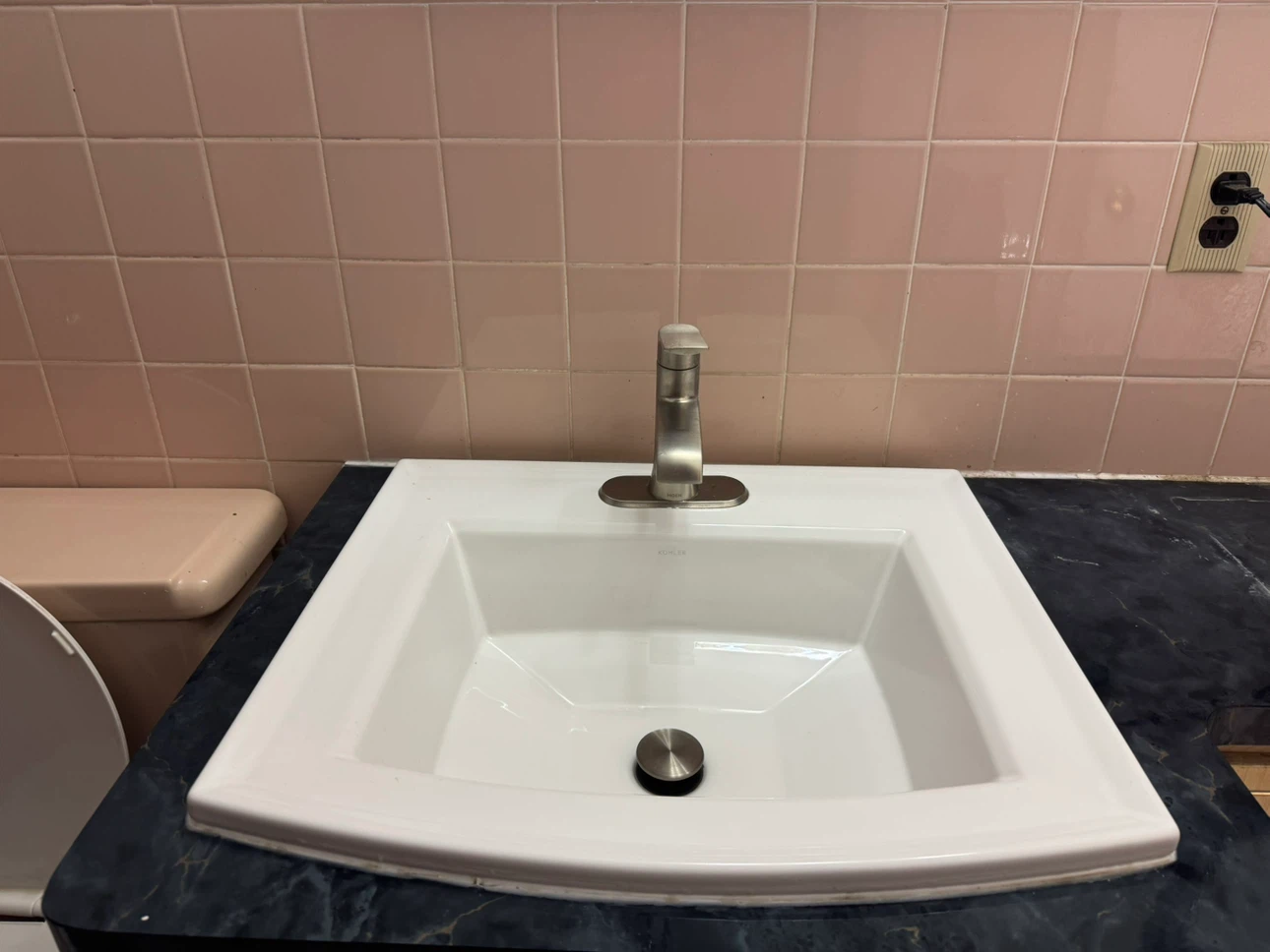 Kohler bathroom sink with Moen faucet - photo 3