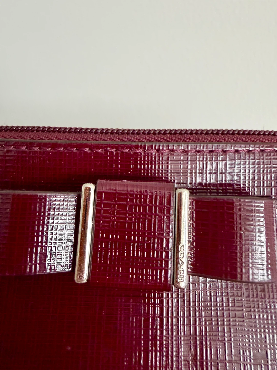 ❣️Vintage Coach Burgundy Wristlet / Clutch - photo 4