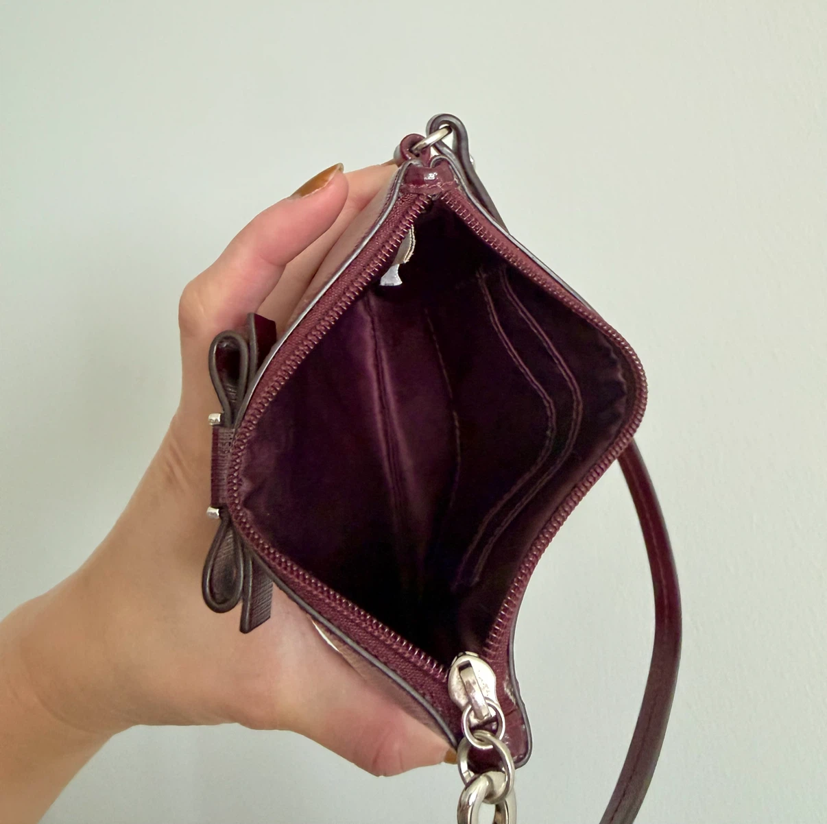 ❣️Vintage Coach Burgundy Wristlet / Clutch - photo 5