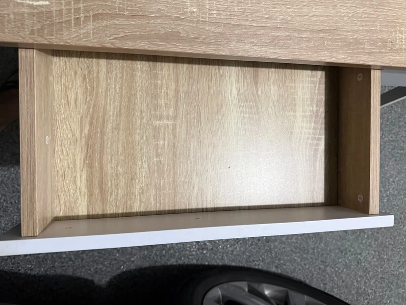 Wood and white metal desk - Computer desk/Study Table - photo 3