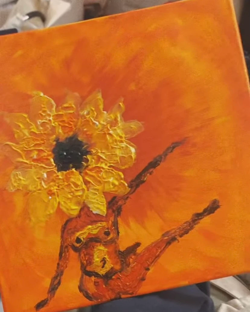 Original Sunflower Acrylic Painting