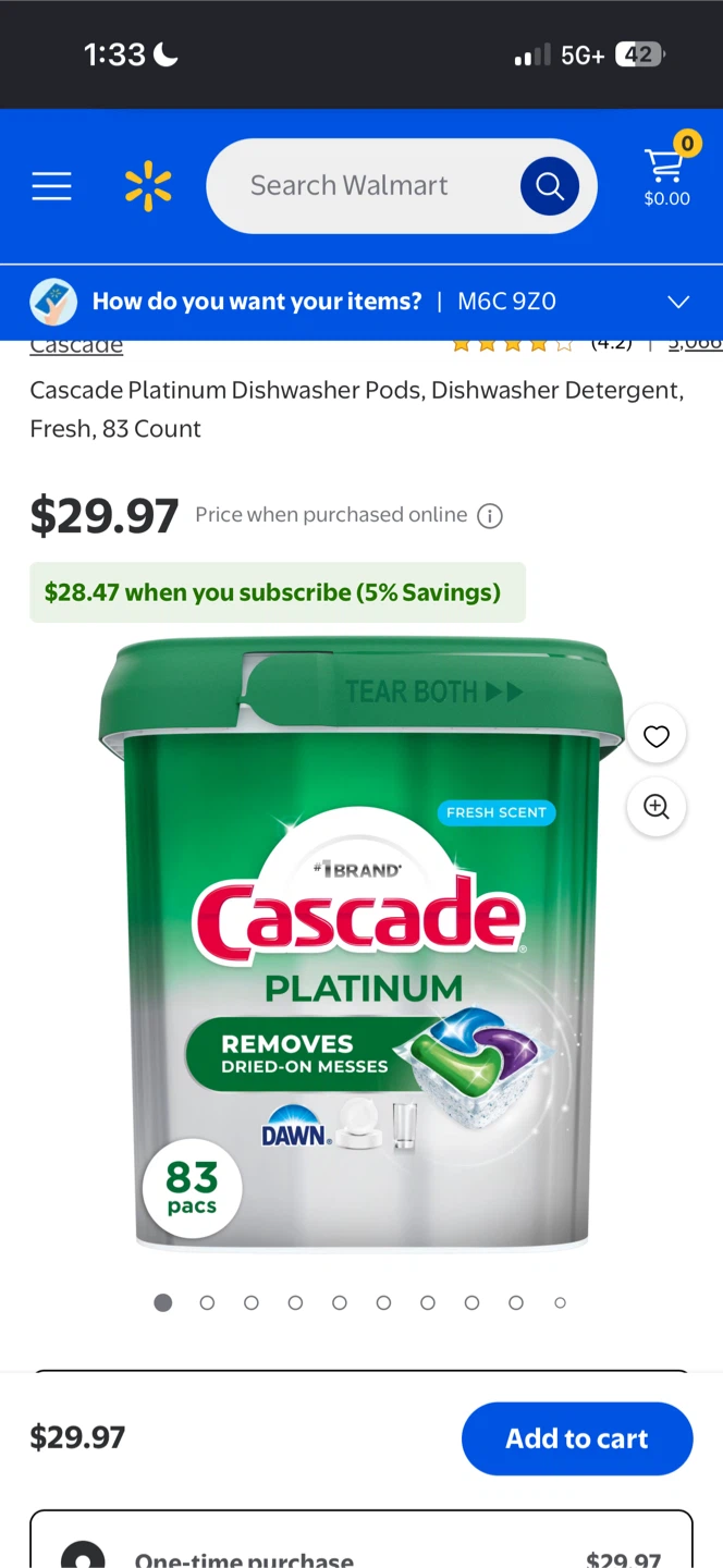 Cascade Platinum Dishwasher Detergent, 83 Count - photo 2