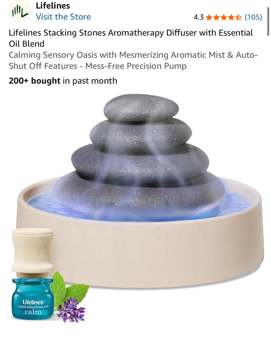 Lifelines Stacking Stones Aromatherapy Diffuser