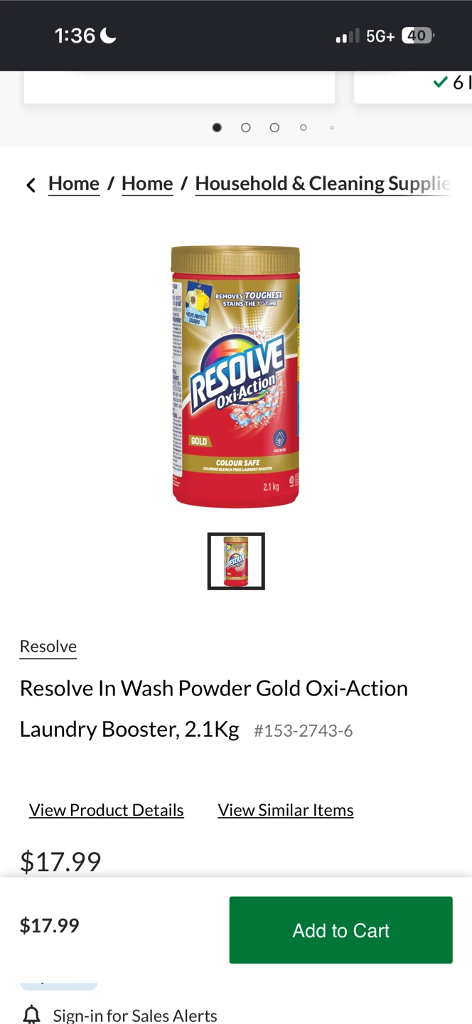 Resolve Oxi-Action Gold Laundry Booster 2.1kg - photo 3