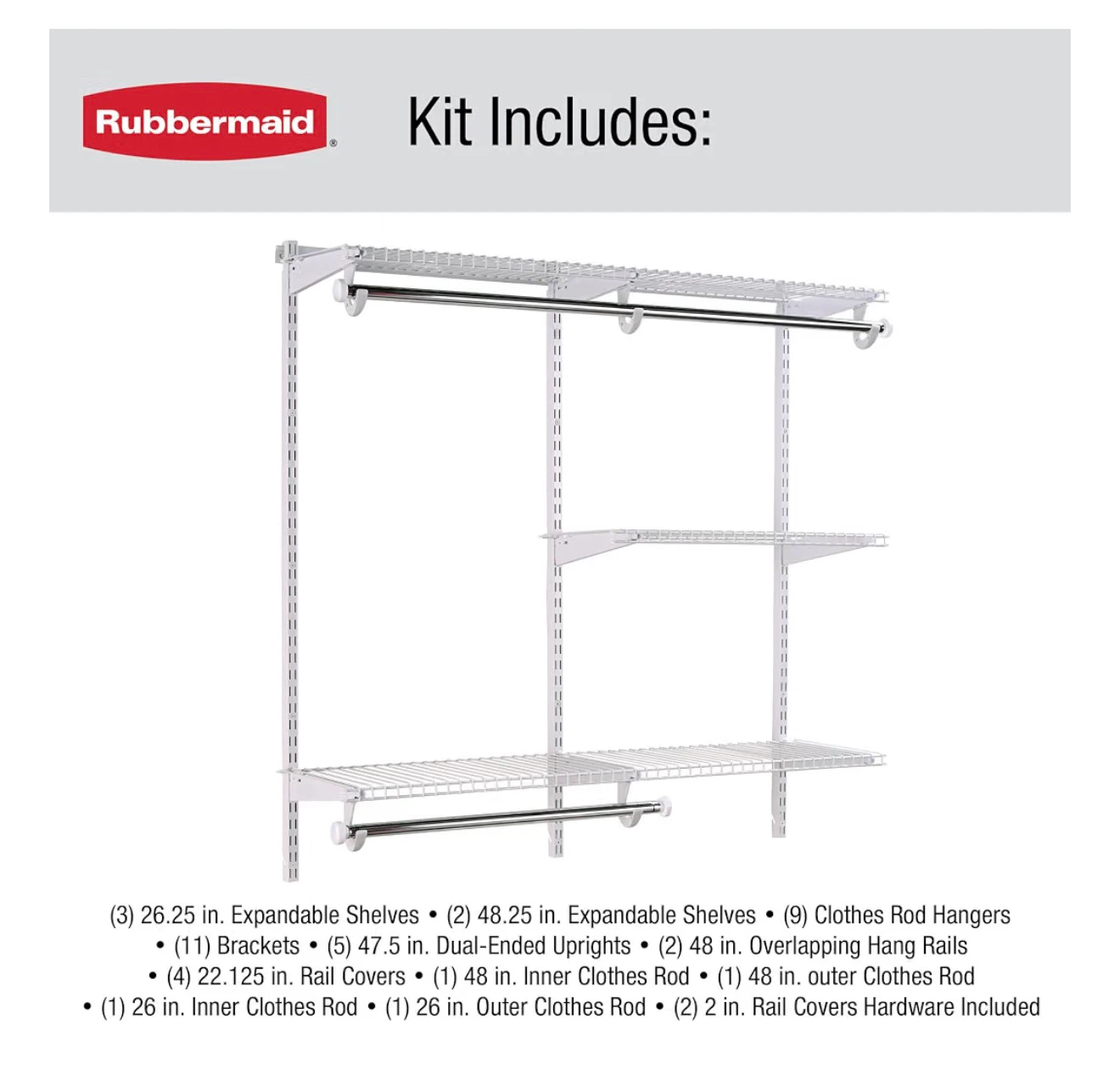 Rubbermaid Configurations Custom Closet Kit - photo 2