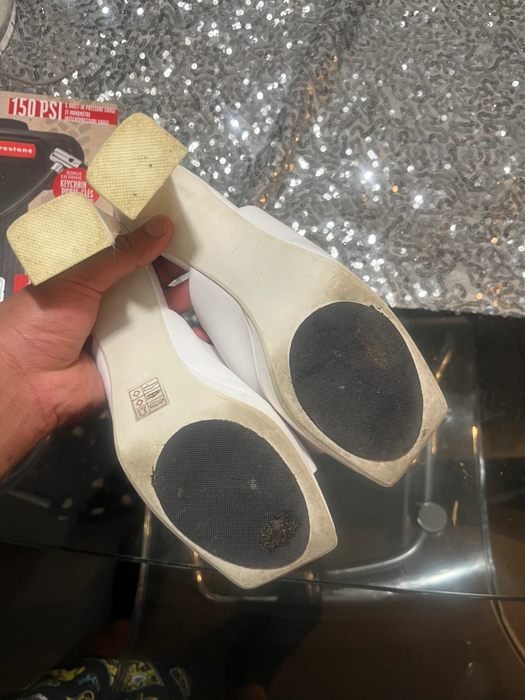 B2 White Heeled Mules size 8.5 - photo 3