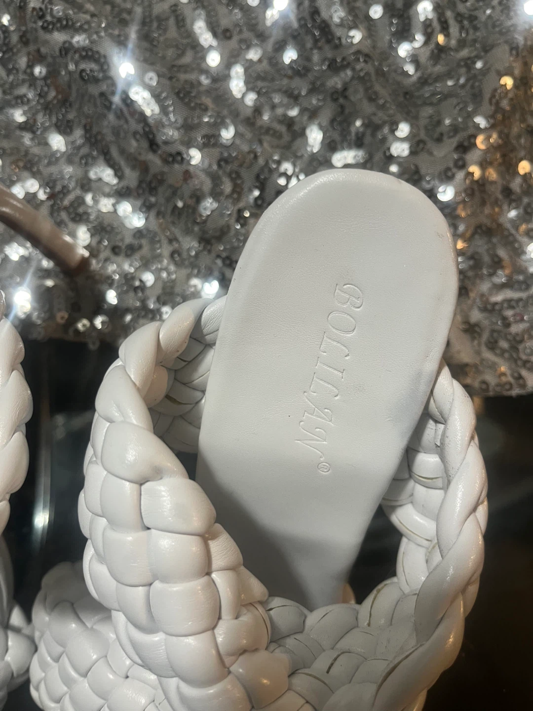 Bollan White Braided Heeled Sandals brand new size 37 women’s - photo 3