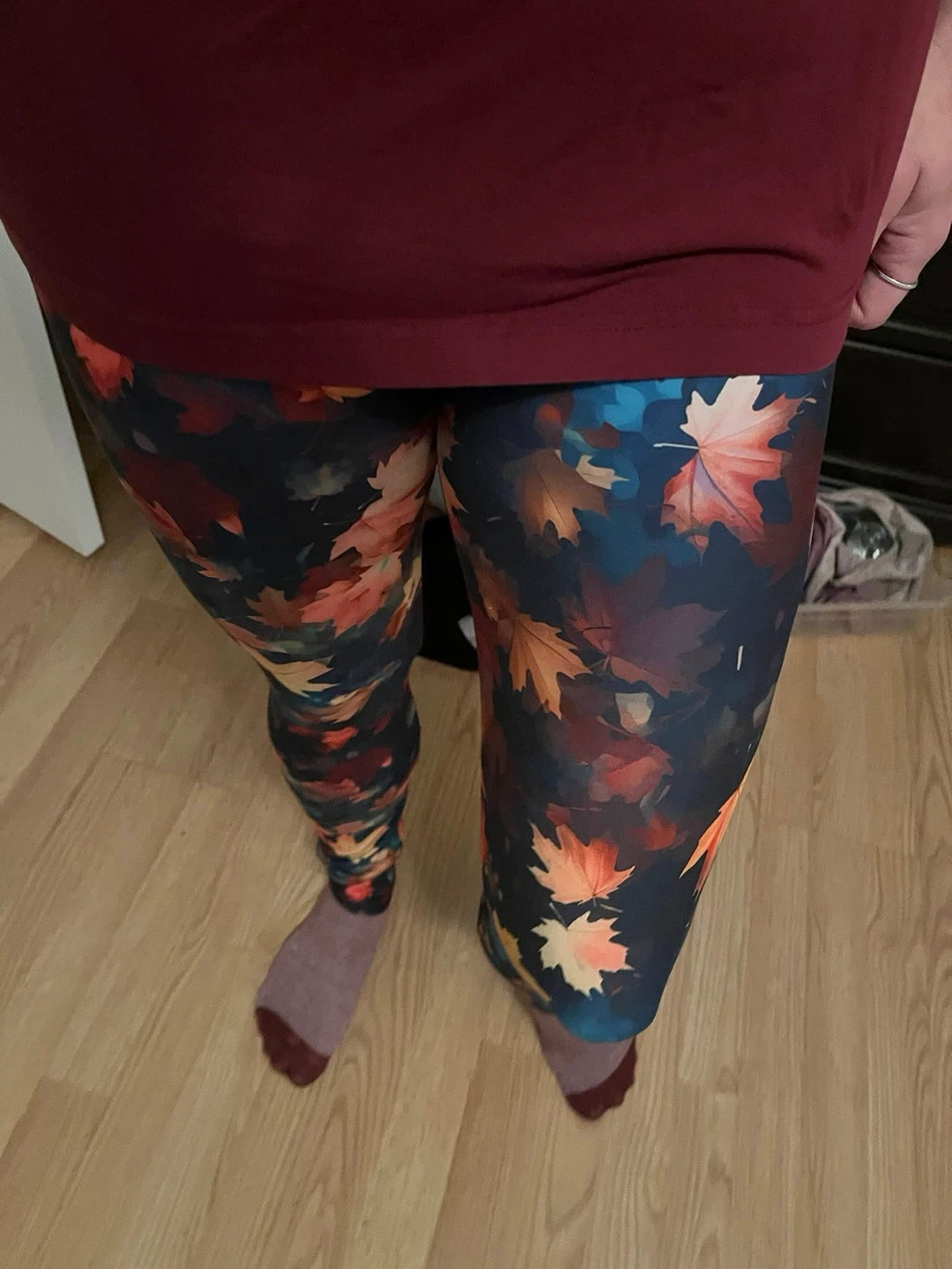 Fall Leaf Print Leggings