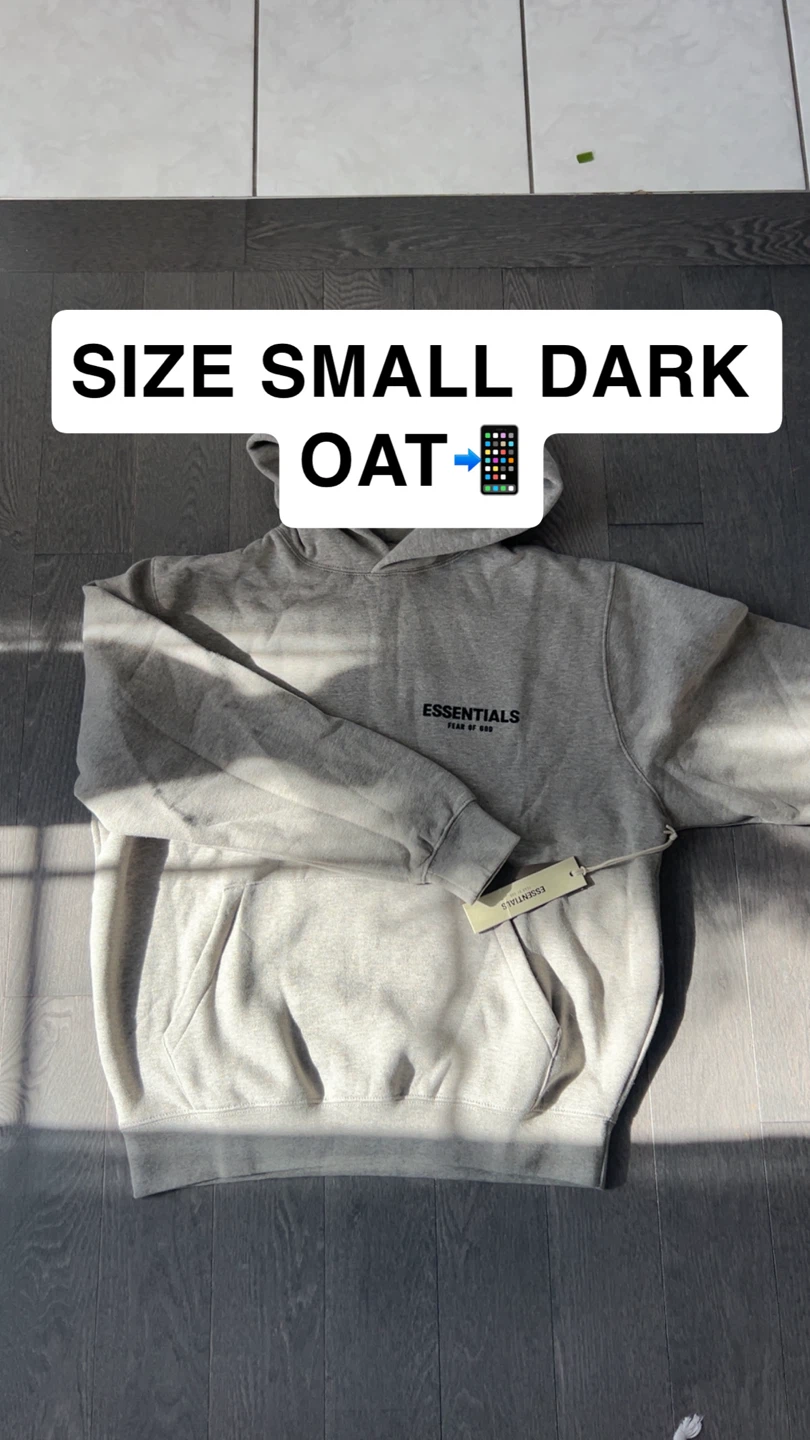 Dark oatmeal essential hoodie