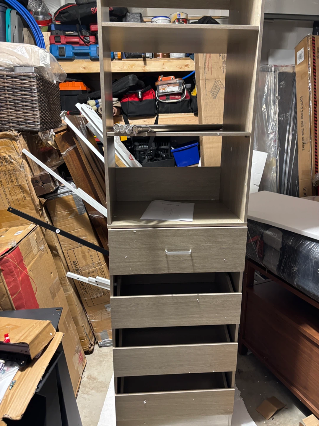 Adjustable Closet Organizer with 4 Drawers - photo 4