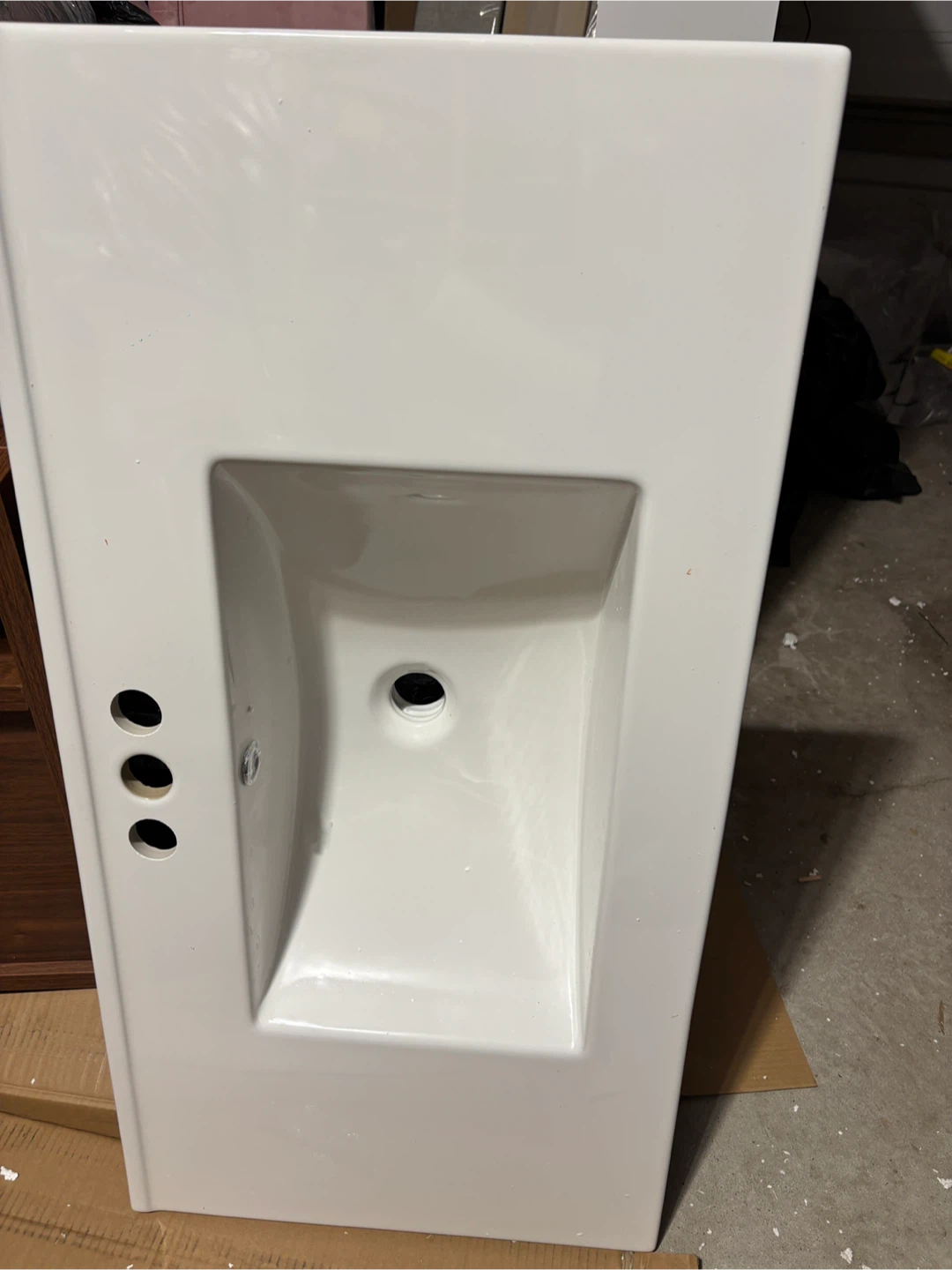 White Bathroom Vanity Sink Basin- 33 inches