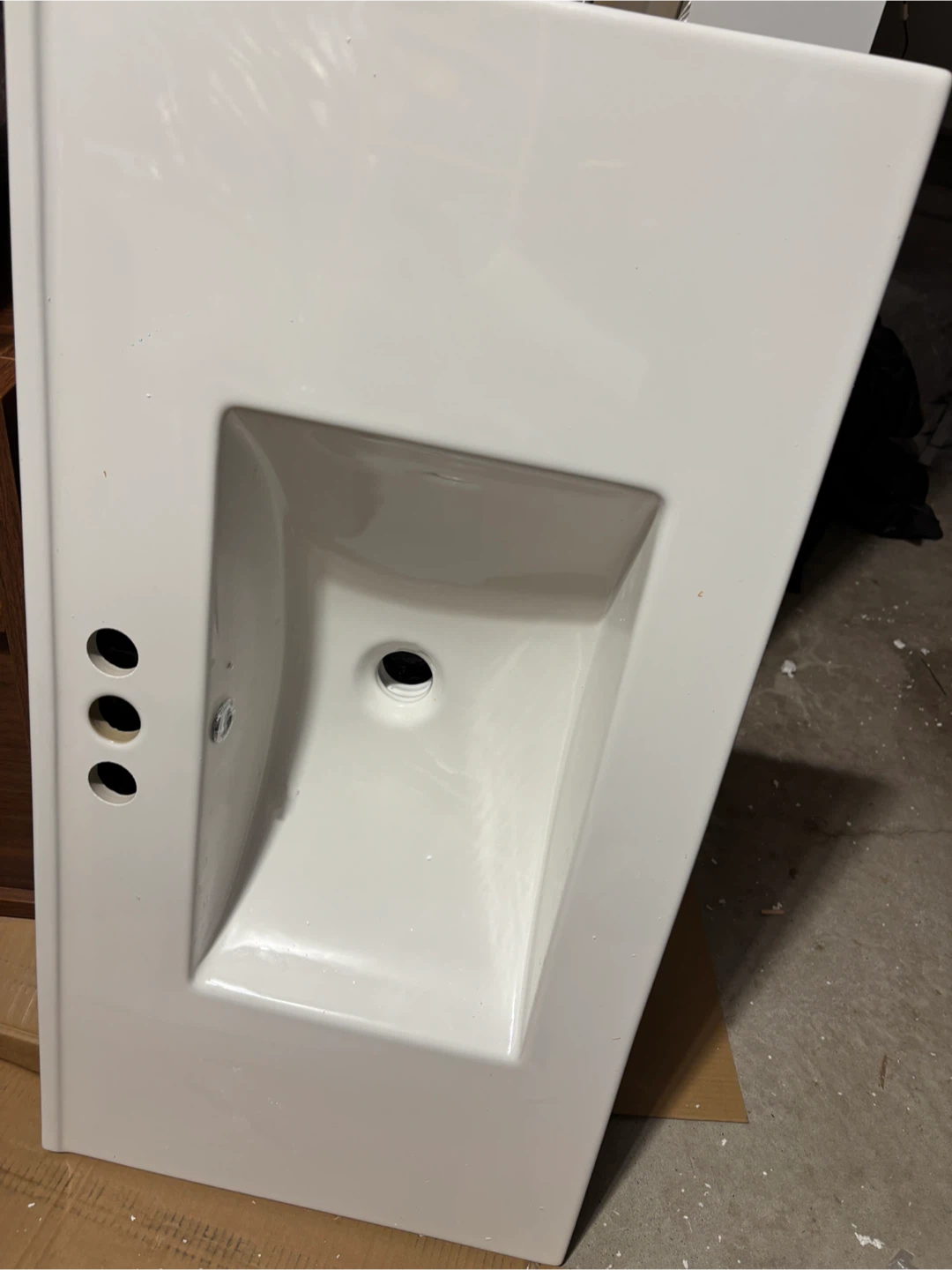 White Bathroom Vanity Sink Basin- 33 inches - photo 2