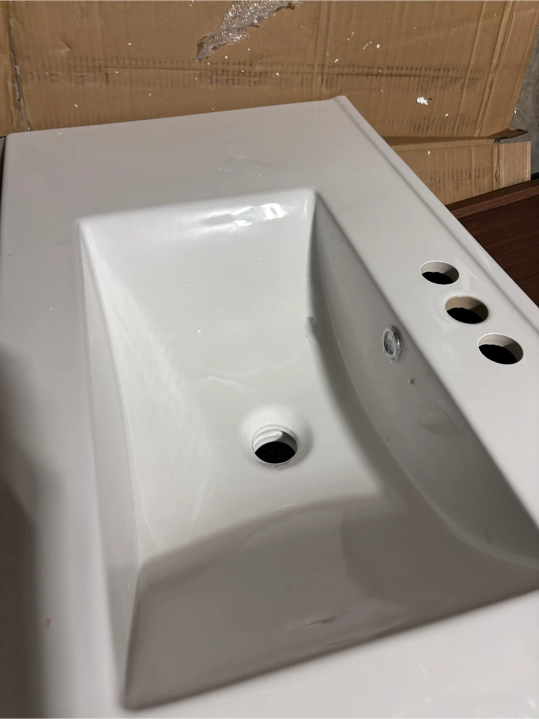 White Bathroom Vanity Sink Basin- 33 inches - photo 3