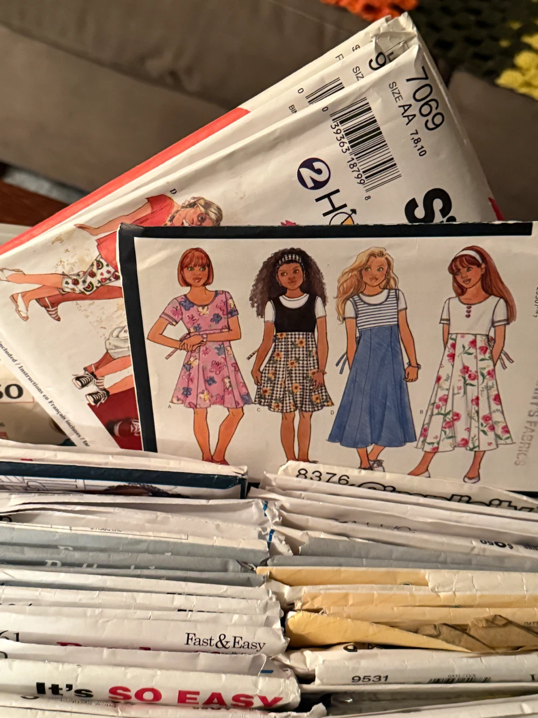 Large Collection of Vintage Sewing Patterns