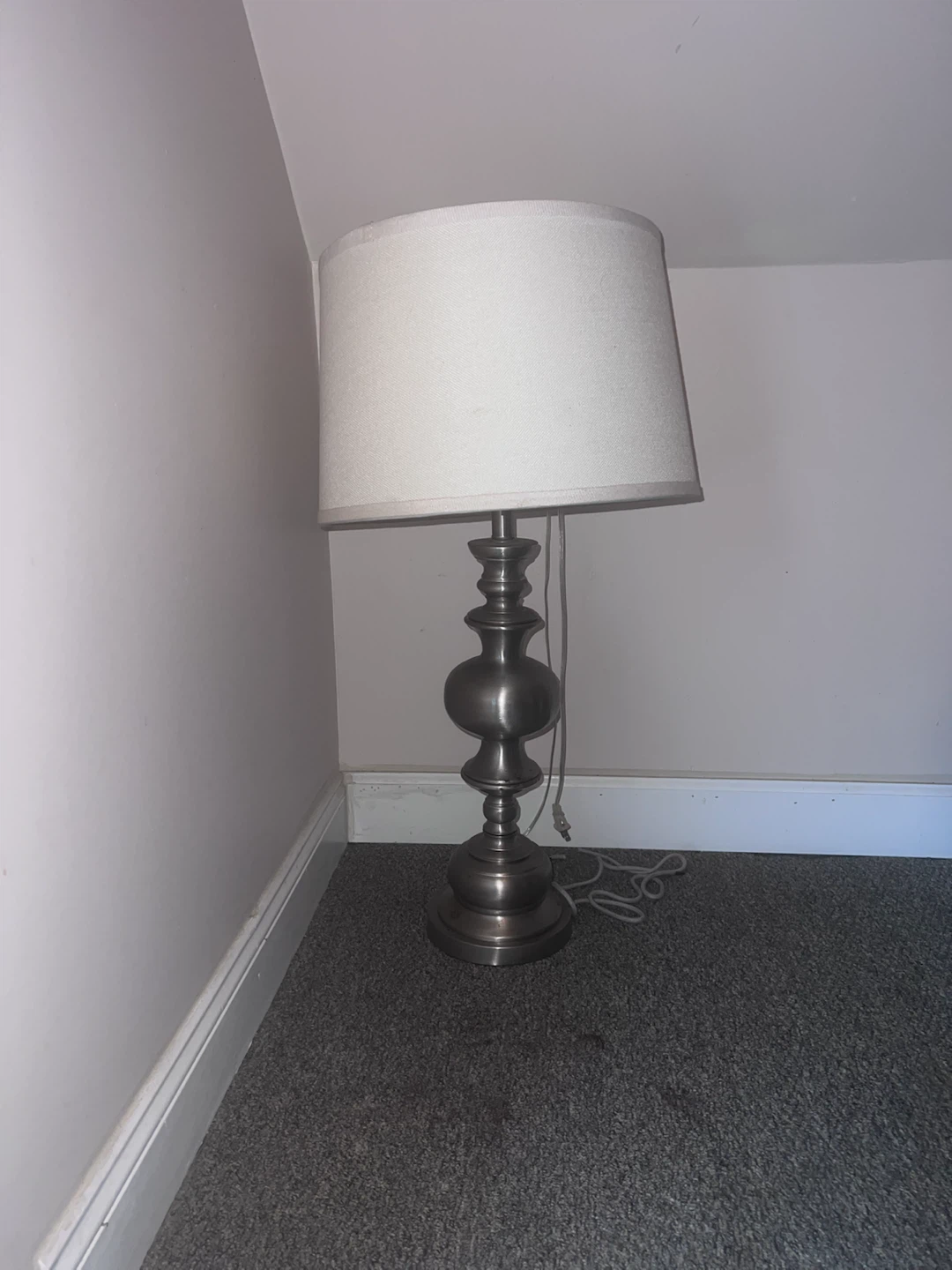 Metal Table Lamp with Fabric Shade