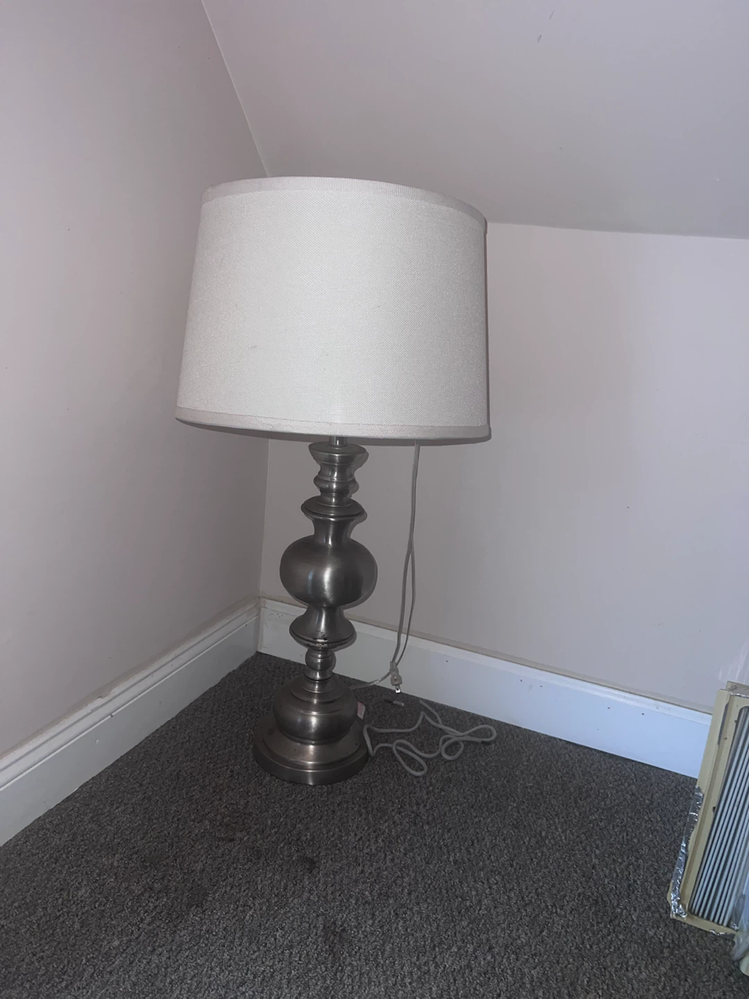 Metal Table Lamp with Fabric Shade - photo 2