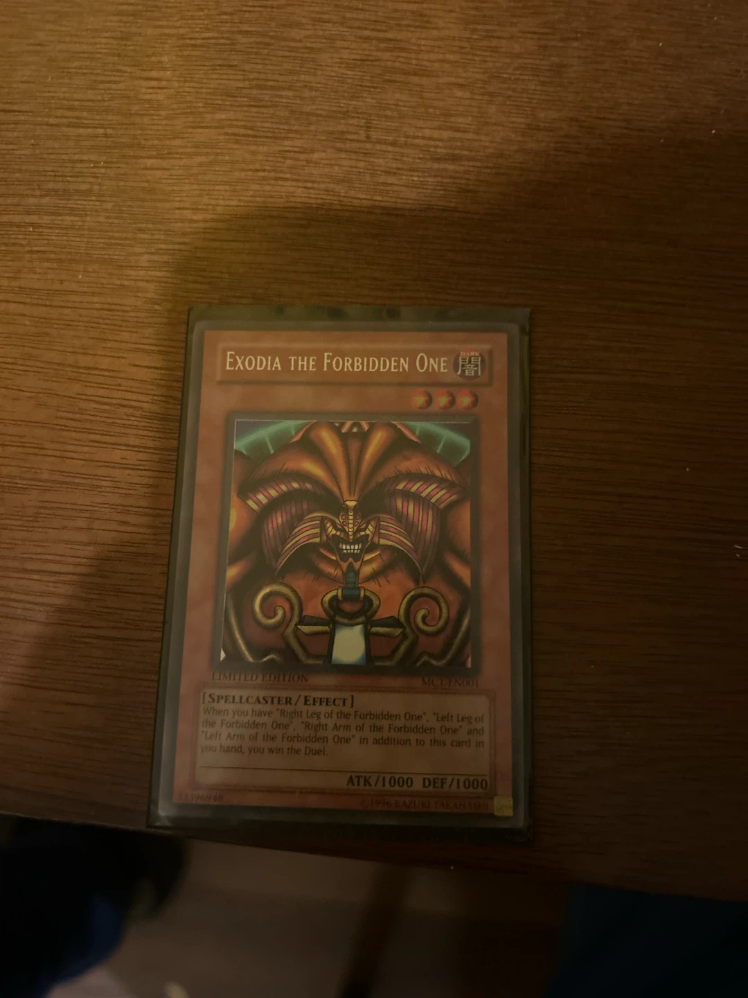 Yu-Gi-Oh! Exodia the Forbidden One Card