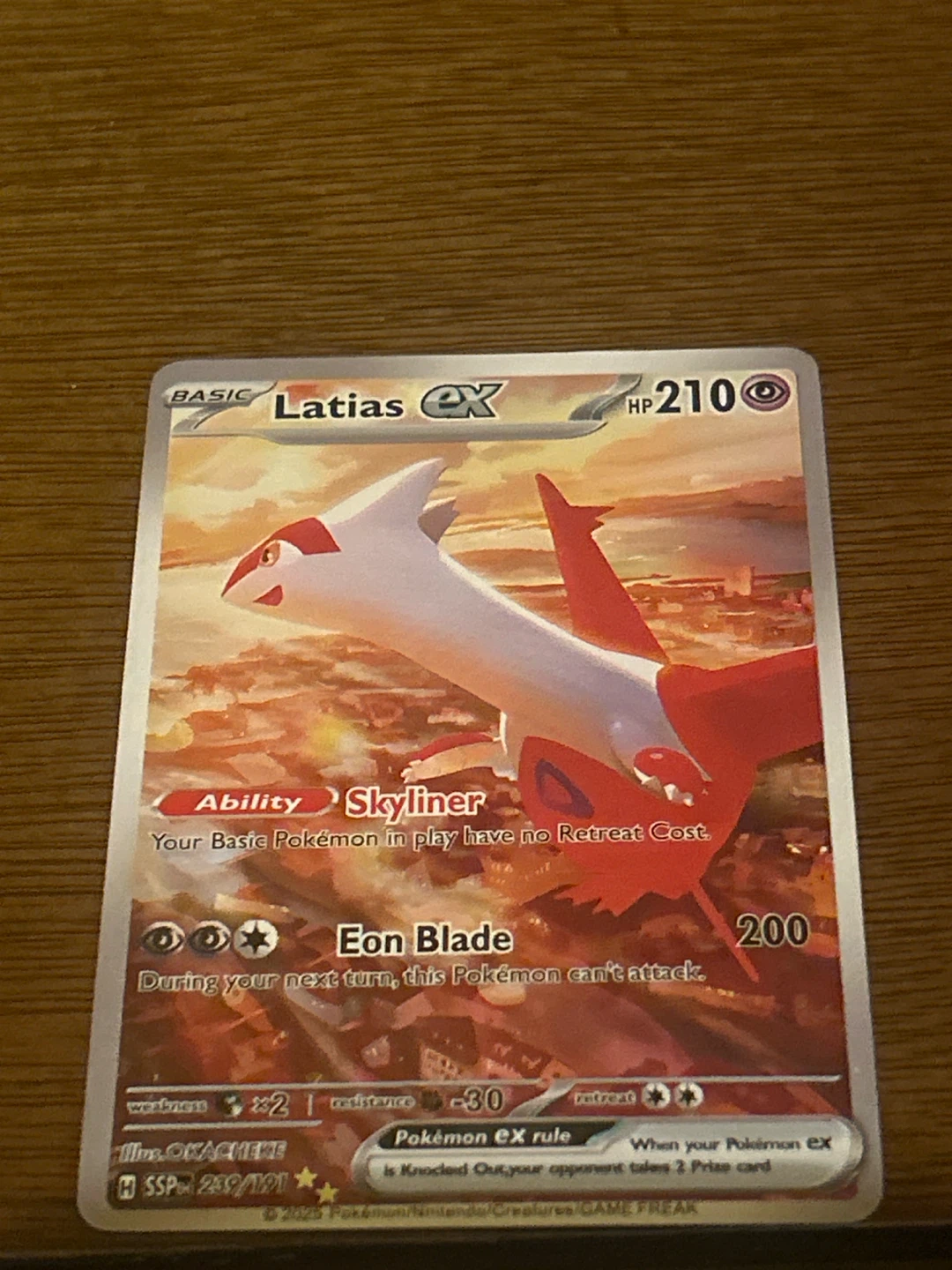 Latias ex SSP 239/191 Pokemon Trading Card