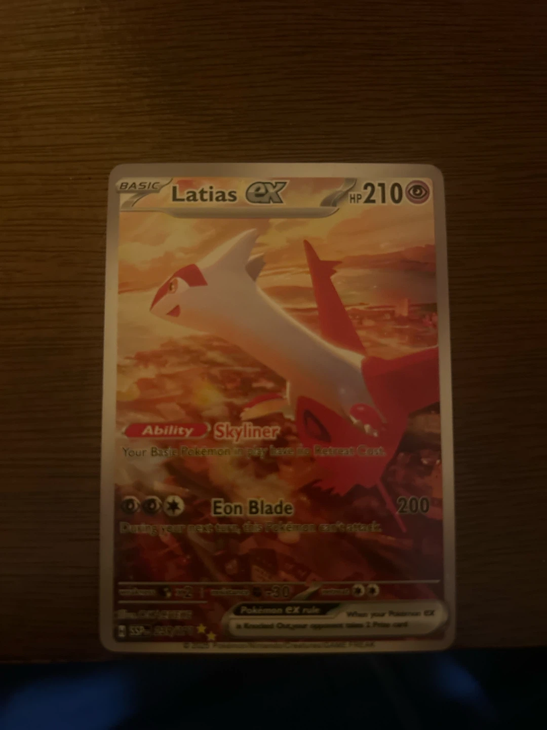 Latias ex SSP 239/191 Pokemon Trading Card - photo 2