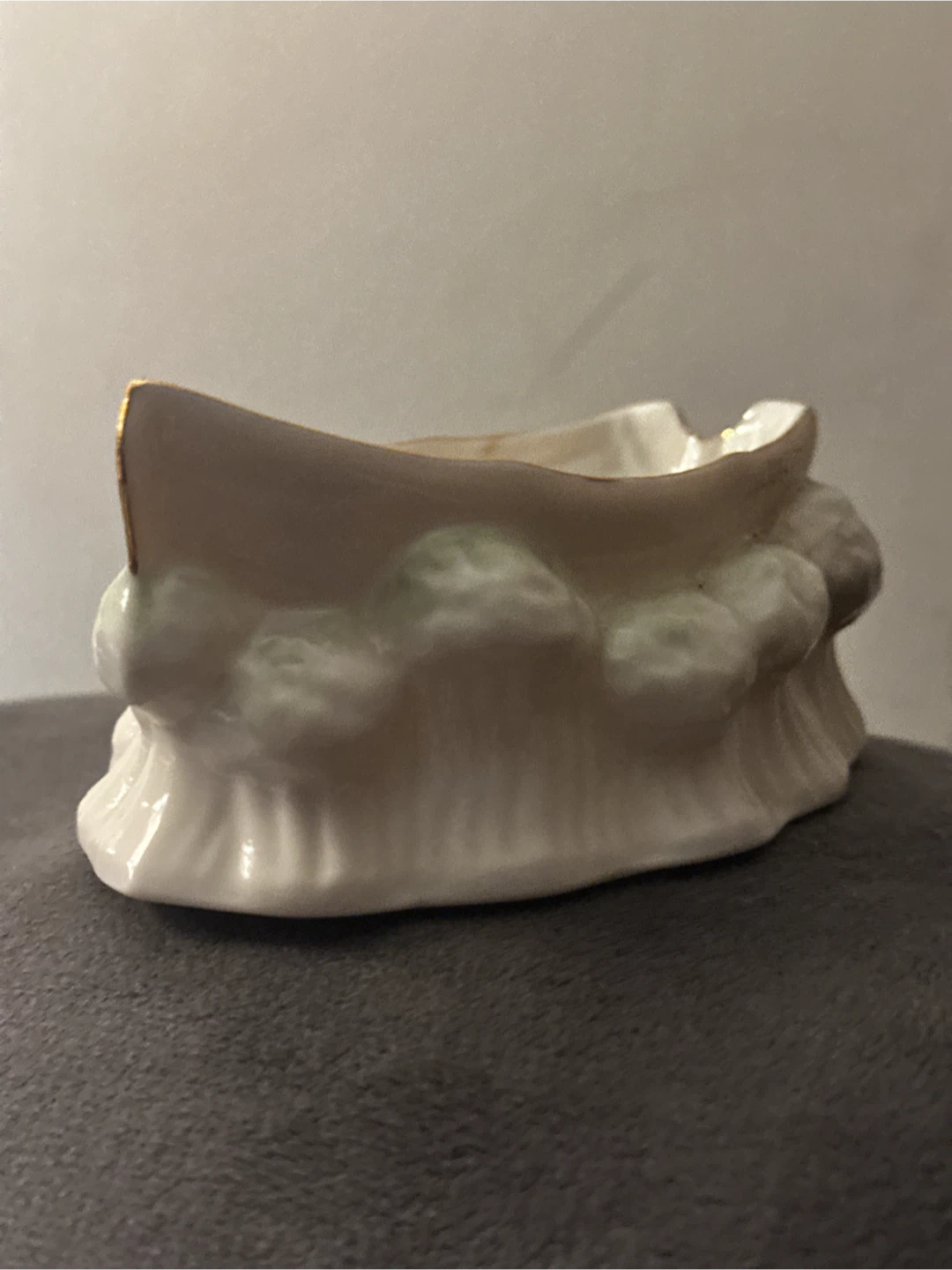 Vintage belleek boat ashtray - photo 2