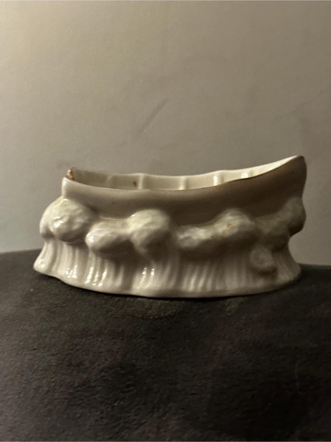 Vintage belleek boat ashtray - photo 3