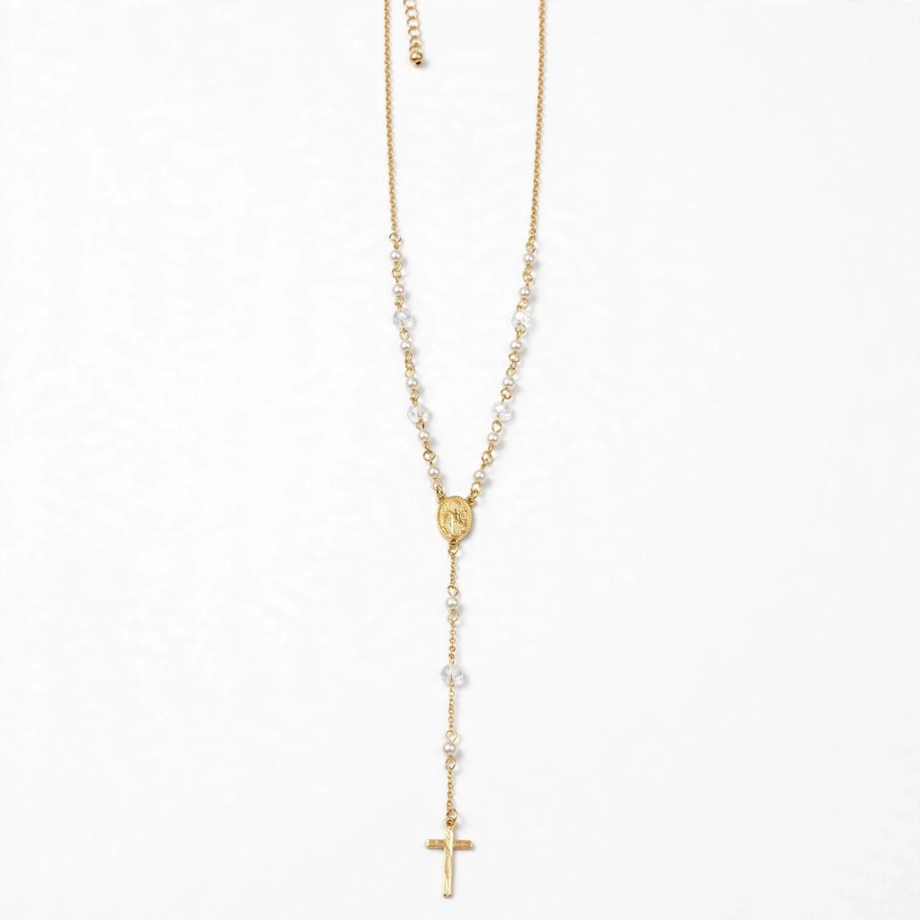 Lovisa Gold Plated Cubic Zirconia Rosary Necklace - photo 4