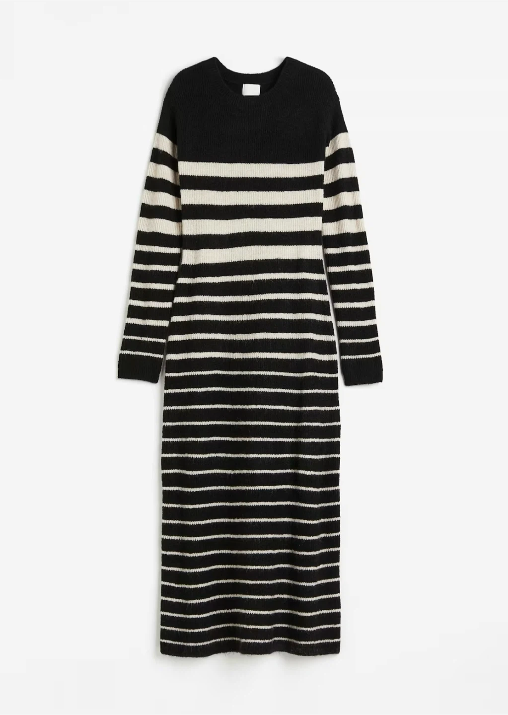 H&M Striped Knit Midi Dress
