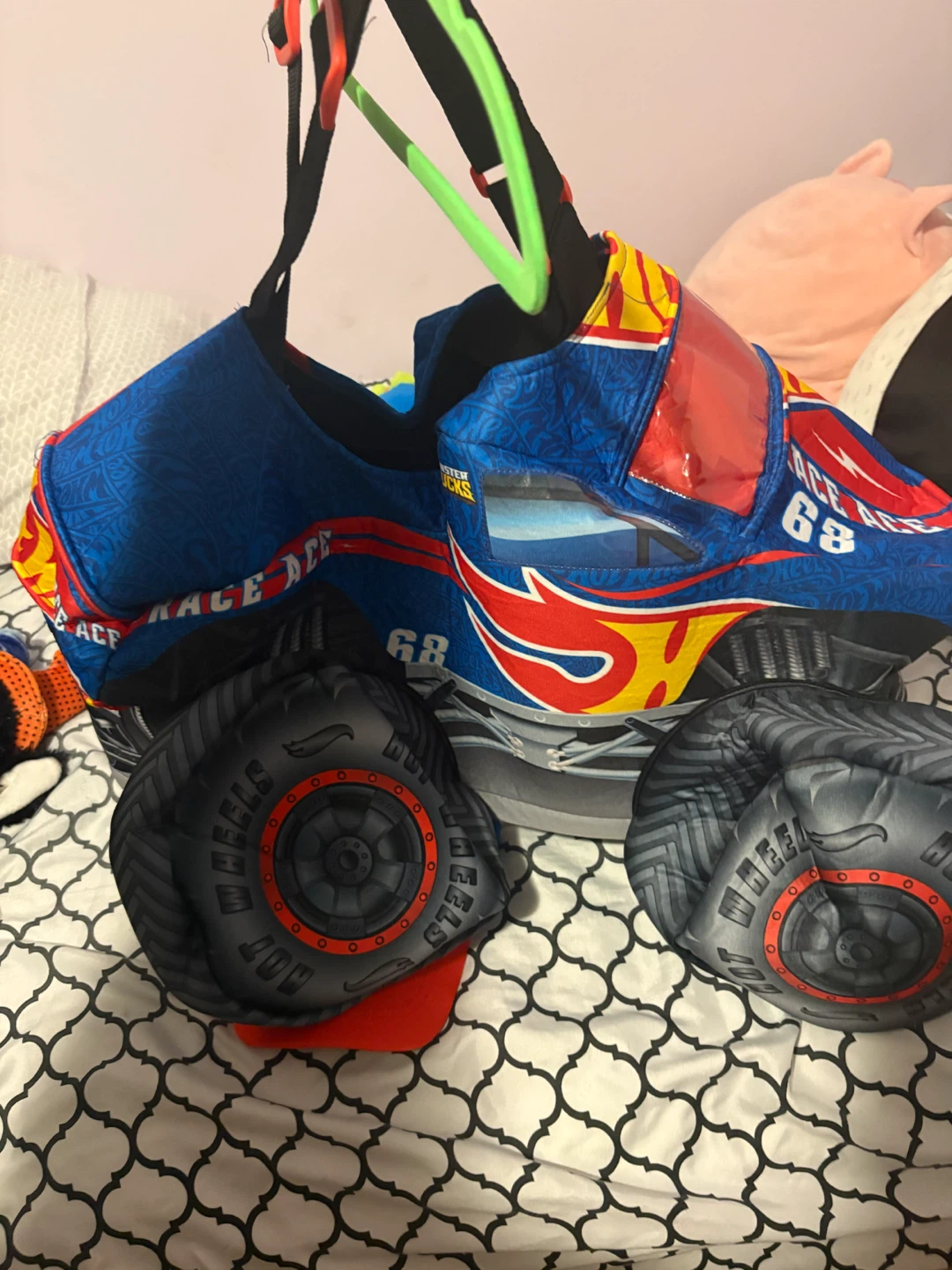 Hot Wheels Monster Trucks Race Ace Backpack and Hat - photo 2